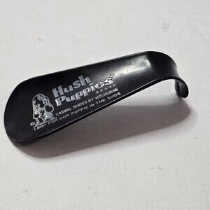 Vintage Hush Puppies Shoe Horn Black Plastic Wolverine Promo Advertising